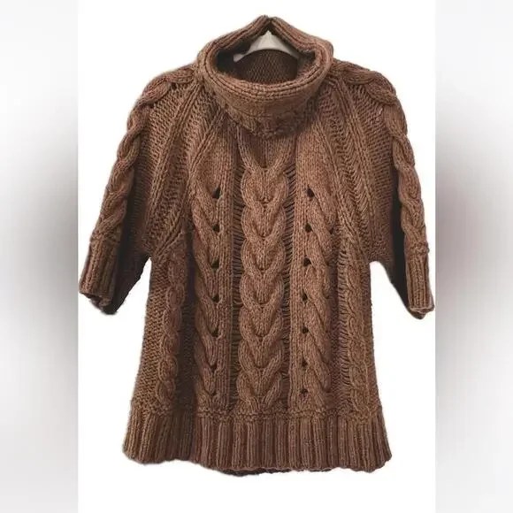 TSE Alpaca wool chunky oversized luxury sweater turtleneck knit Sz M - Picture 10 of 11